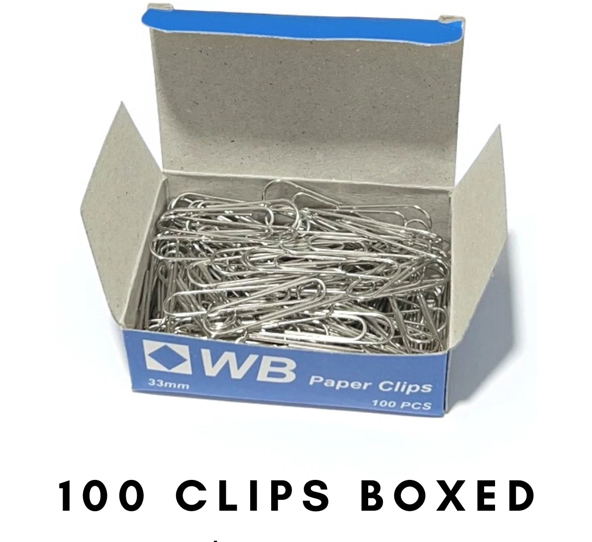 Large Paper Clips 33mm – No-Tear Polished Steel Paperclips for Office & School