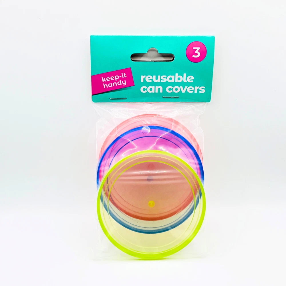Reusable Can Lid Caps – 3 Pack Plastic Tin Covers for Pet Food Storage (Dog & Cat)