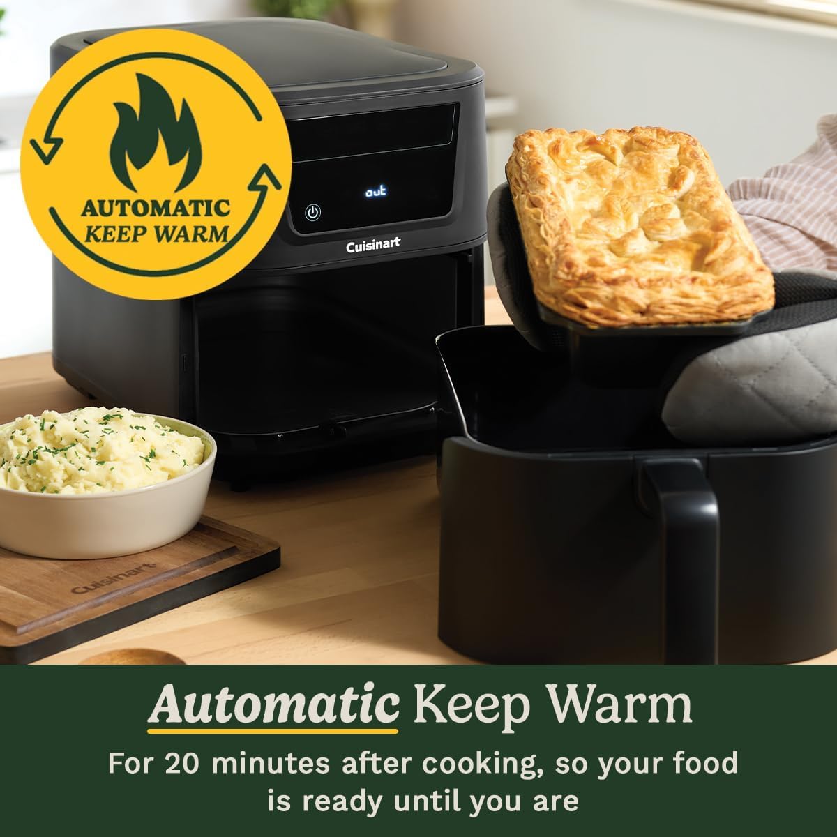 Cuisinart XL 7.6L Air Fryer – 7 Functions, Digital Touch Screen & Timer, Black