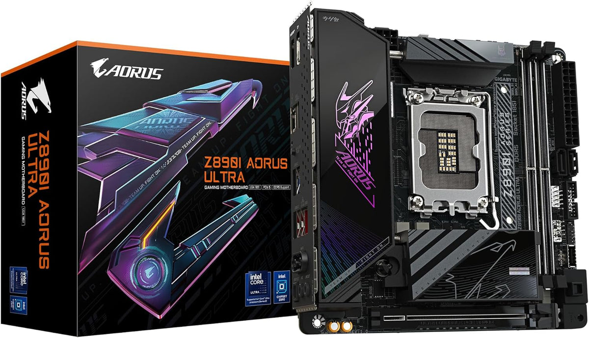 Gigabyte Z890I AORUS ULTRA Mini ITX Motherboard – Intel 1851, DDR5, PCIe 5.0, 2x M.2, WiFi 7