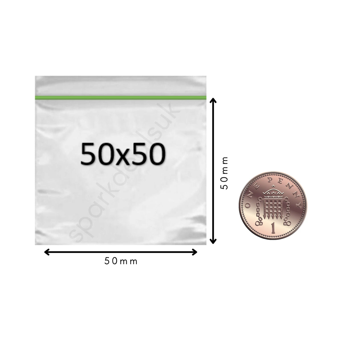 100x Plastic Zip lock Bags 20mm to 200mm Sizes