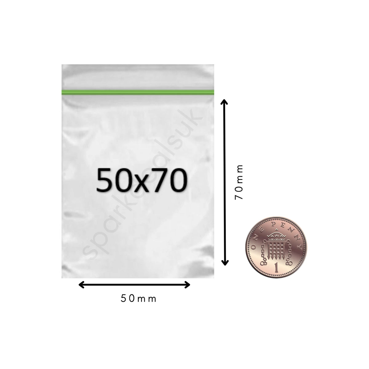 100x Plastic Zip lock Bags 20mm to 200mm Sizes