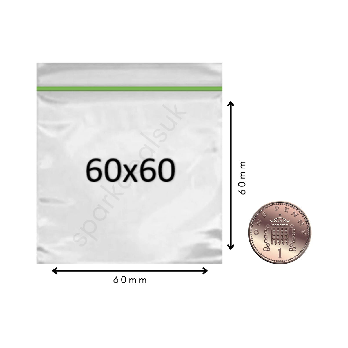 100x Plastic Zip lock Bags 20mm to 200mm Sizes