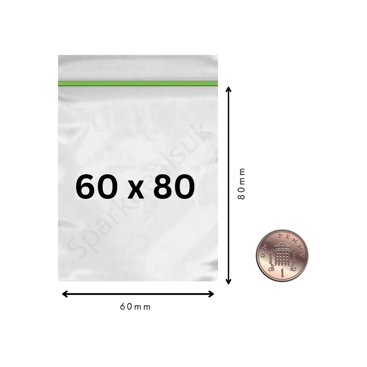100x Plastic Zip lock Bags 20mm to 200mm Sizes