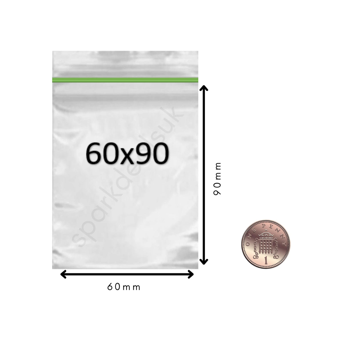 100x Plastic Zip lock Bags 20mm to 200mm Sizes