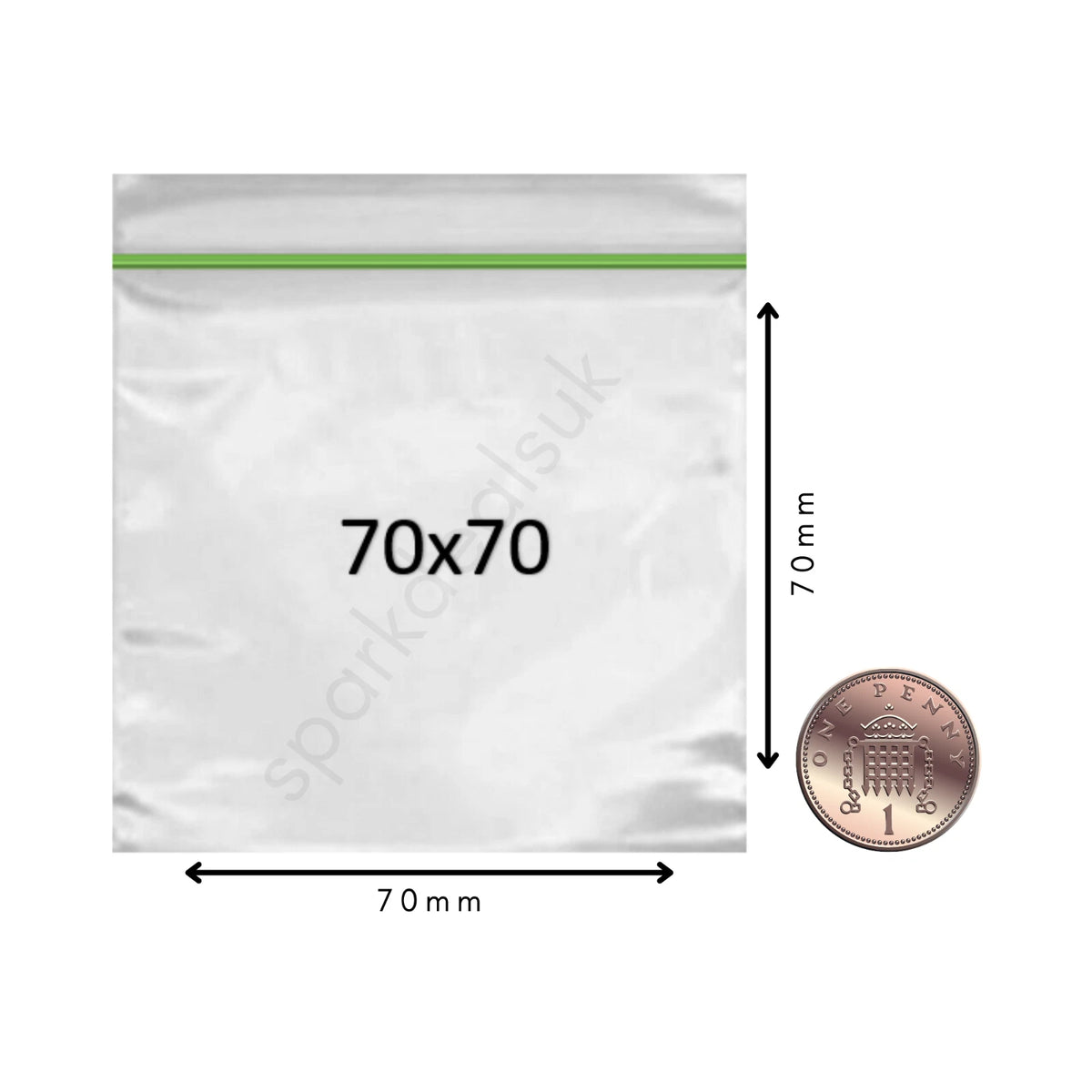 100x Plastic Zip lock Bags 20mm to 200mm Sizes