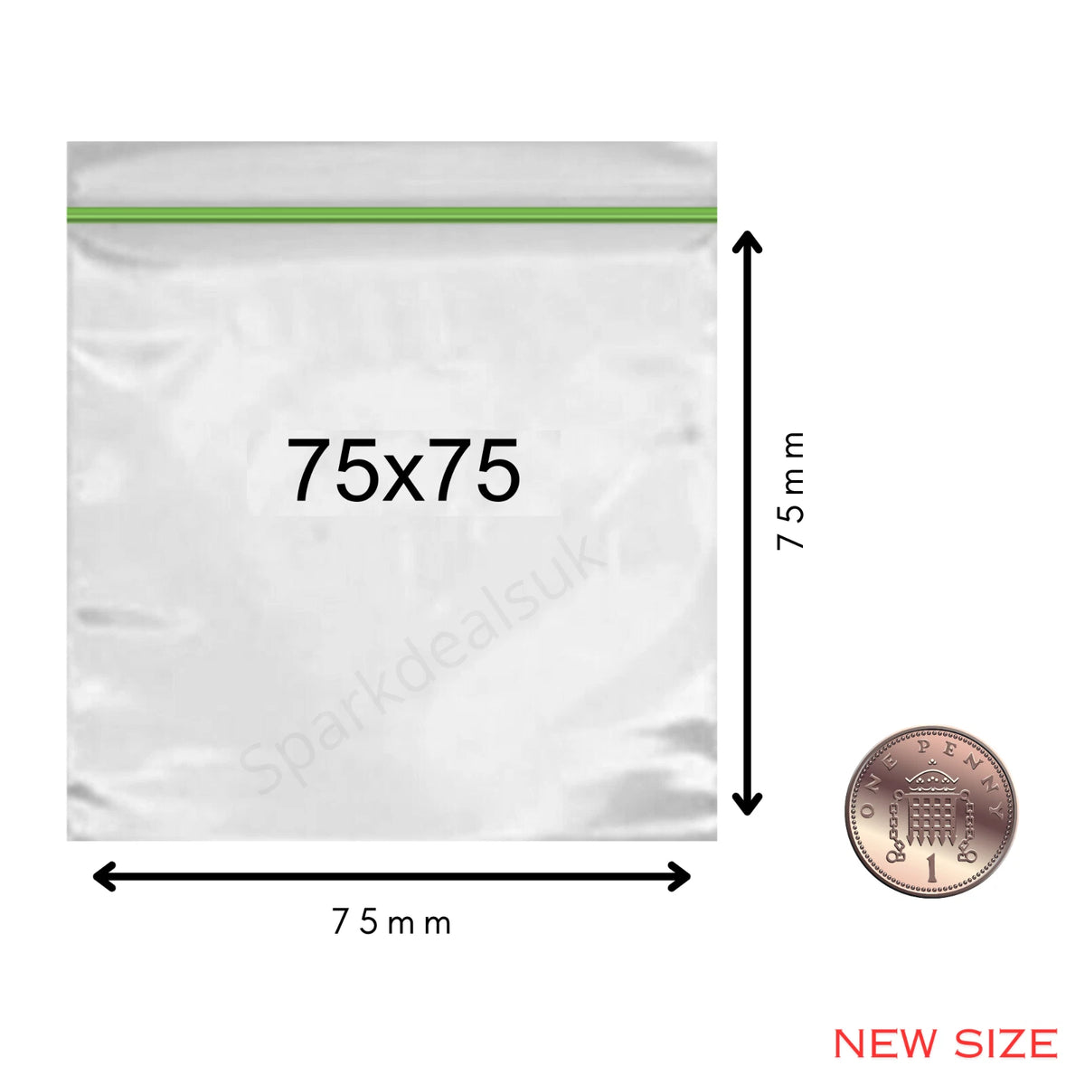 100x Plastic Zip lock Bags 20mm to 200mm Sizes