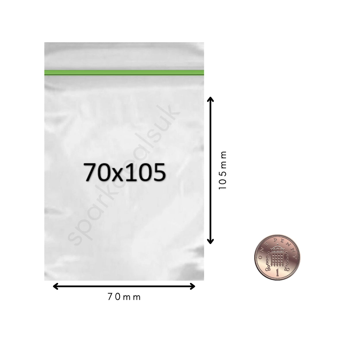 100x Plastic Zip lock Bags 20mm to 200mm Sizes