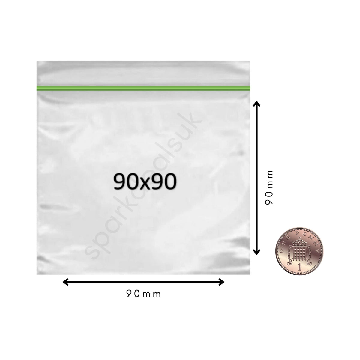100x Plastic Zip lock Bags 20mm to 200mm Sizes