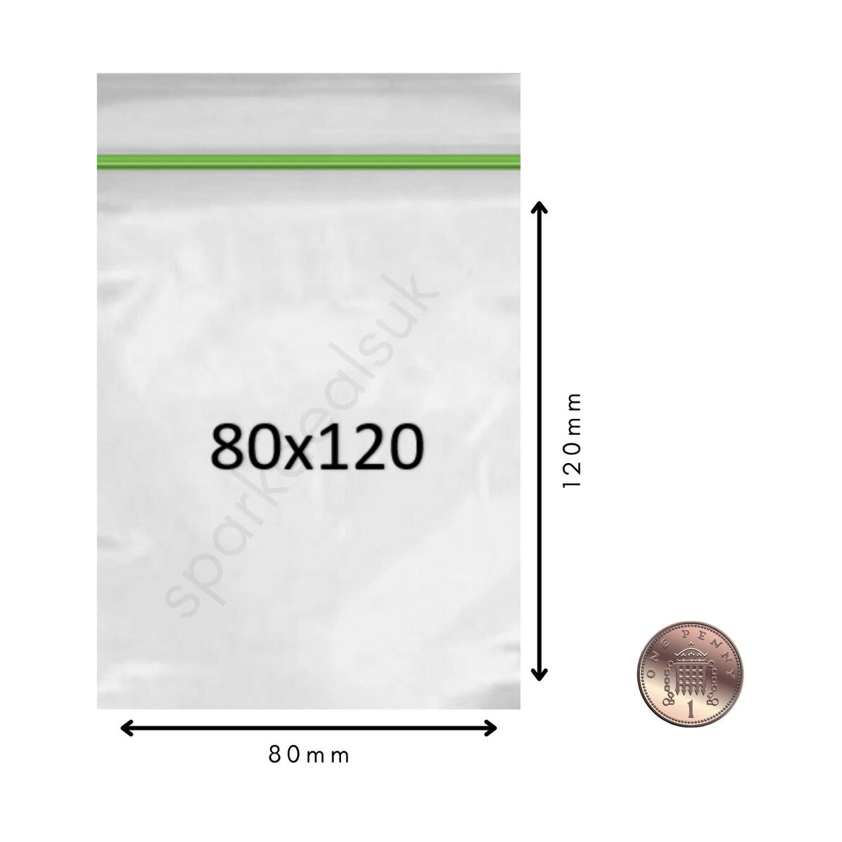 100x Plastic Zip lock Bags 20mm to 200mm Sizes