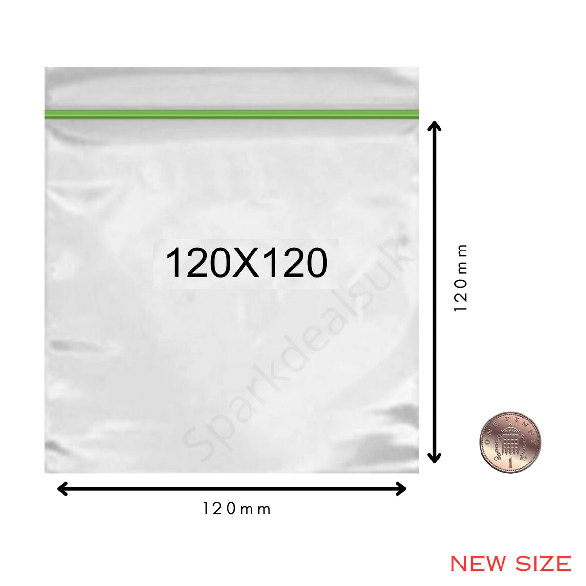 100x Plastic Zip lock Bags 20mm to 200mm Sizes