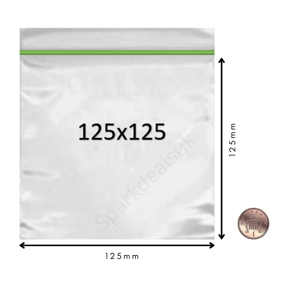 100x Plastic Zip lock Bags 20mm to 200mm Sizes