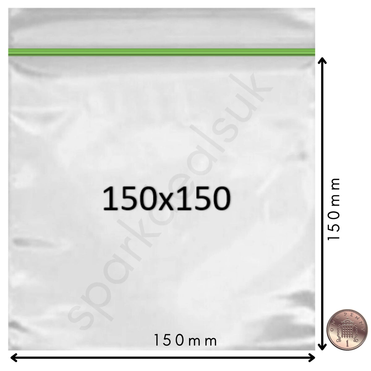 100x Plastic Zip lock Bags 20mm to 200mm Sizes