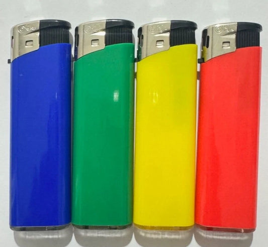 Electronic Lighters – 4 Pack Refillable Gas Lighters with Child Safety & Adjustable Flame (Mixed Colours)