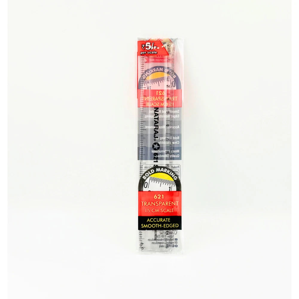15cm Clear School Exam Ruler – Accurate & Smooth Edged