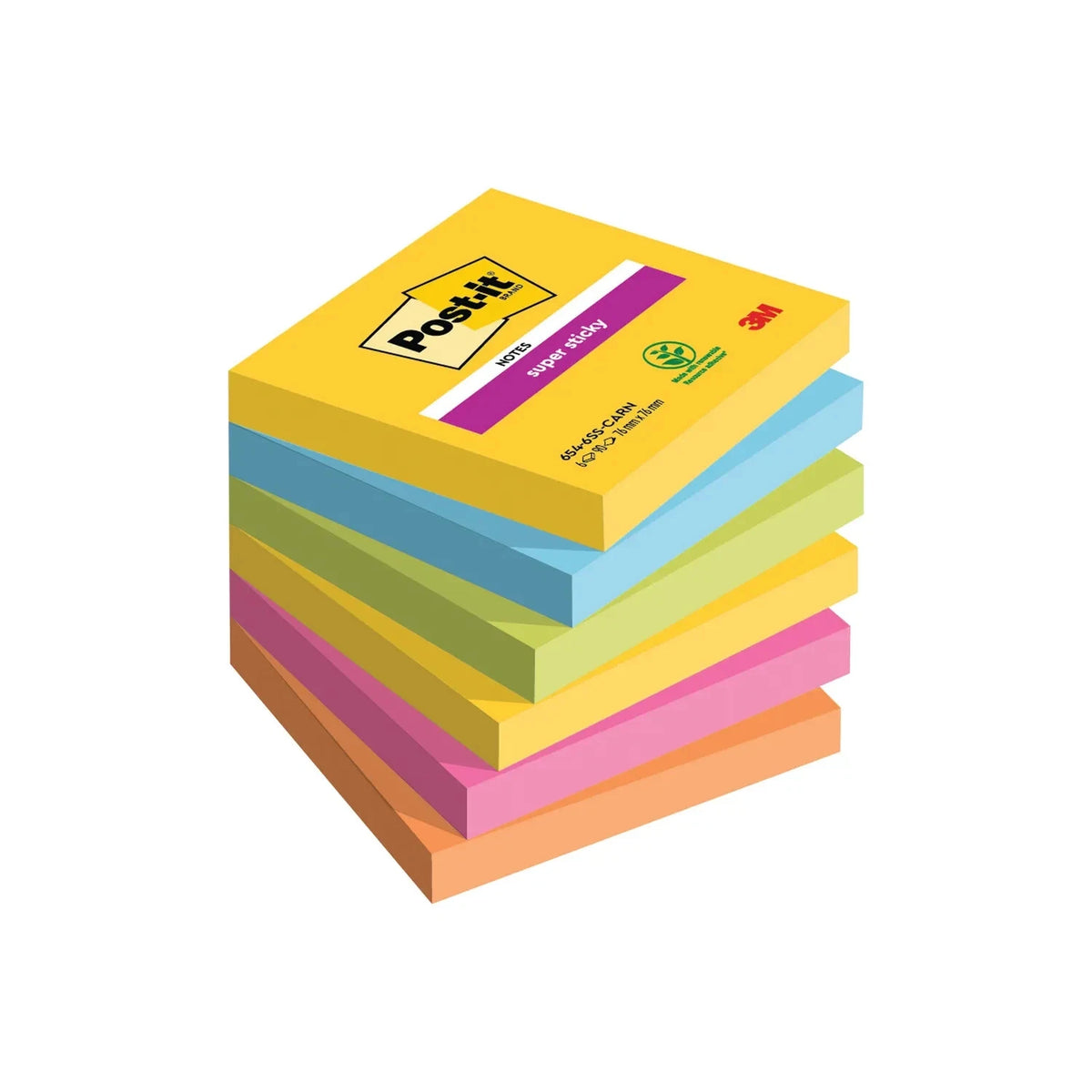 Sticky Notes Self-Adhesive 76mm – Neon Colour Memo Pads for Reminders & Organisation