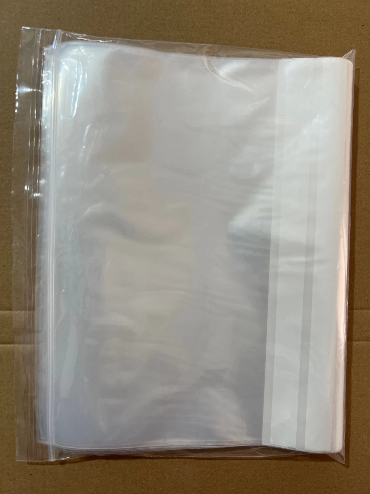 Large Grip Seal Bags – 25 Pack Self-Resealable Zip Lock Clear Bags with Write-On Panel (230 x 320mm)