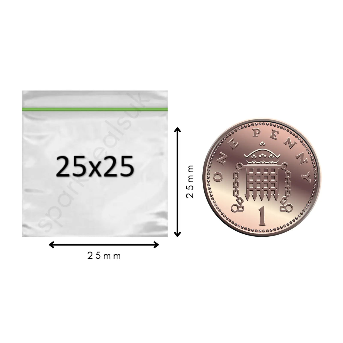 100x Plastic Zip lock Bags 20mm to 200mm Sizes
