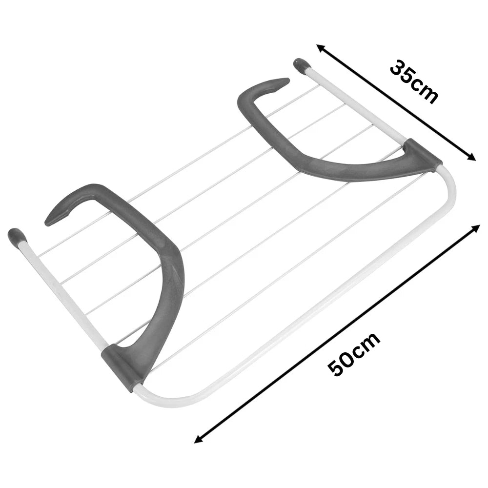 Radiator Airer Set – 2 Pack, 6-Bar Foldable Arms with Attachable Hooks for Drying