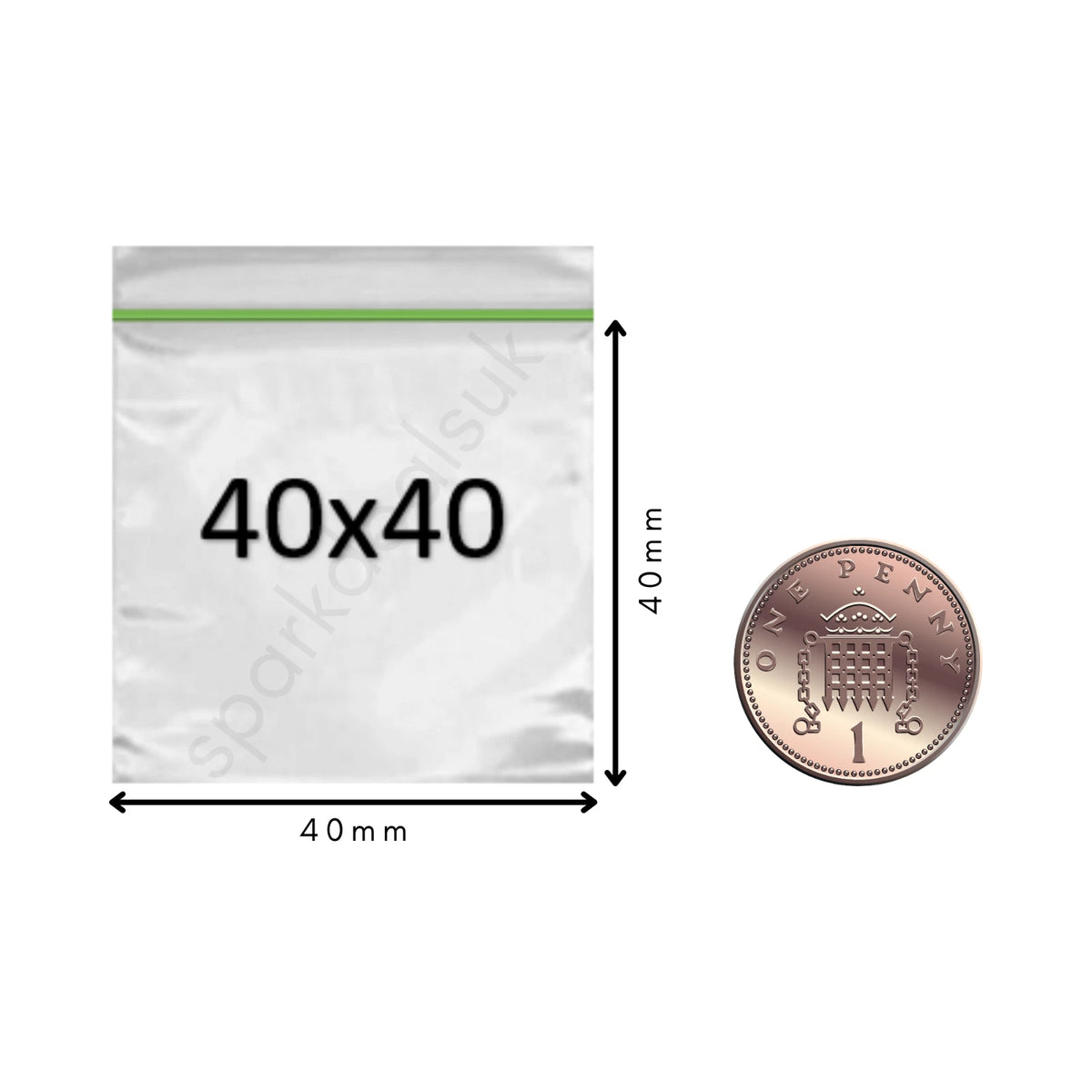 100x Plastic Zip lock Bags 20mm to 200mm Sizes