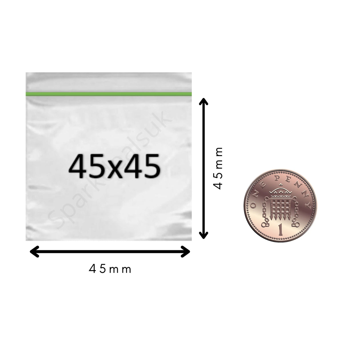 100x Plastic Zip lock Bags 20mm to 200mm Sizes