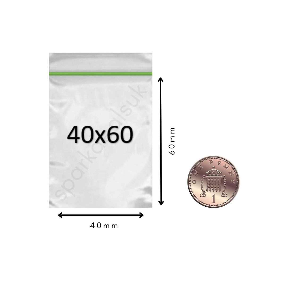 100x Plastic Zip lock Bags 20mm to 200mm Sizes